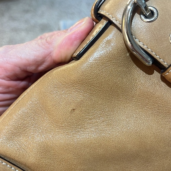 Coach Vintage SoHo Slim Buckle Bag Tan & Chocolate Brown Silver Detail - Picture 10 of 11